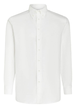 ETRO Pegaso motif-embroidered cotton shirt - White