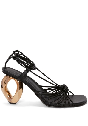 JW Anderson chain-heel leather sandals - Black