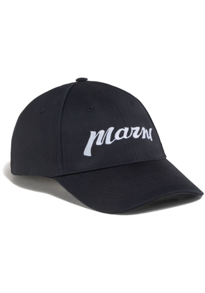 Marni logo-embroidered twill baseball cap - Black