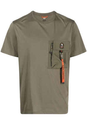Parajumpers logo-strap cotton T-shirt - Green
