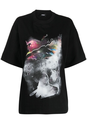 We11done graphic-print cotton T-shirt - Black