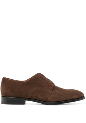 Paul Smith almond-toe suede derby shoes - Brown