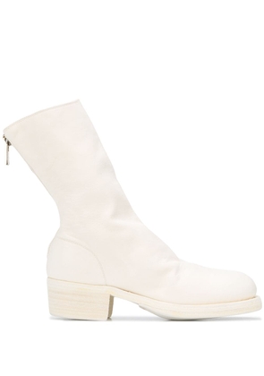 Guidi mid-calf leather boots - White