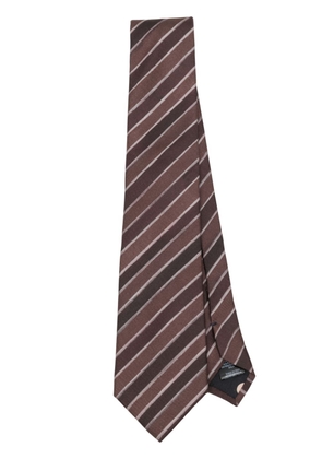 Paul Smith striped silk tie - Brown