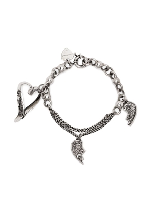 Acne Studios heart-charm chain bracelet - Silver
