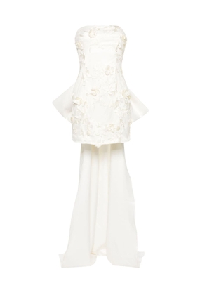 ROTATE BIRGER CHRISTENSEN floral-appliqué tulle minidress - White