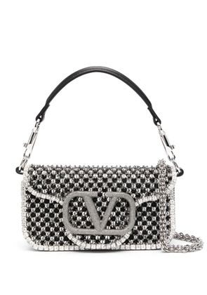 Valentino Garavani small Lòco crystal-embellished tote bag - Black