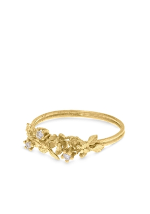 Alex Monroe 18kt yellow gold Beekeeper twist diamond ring