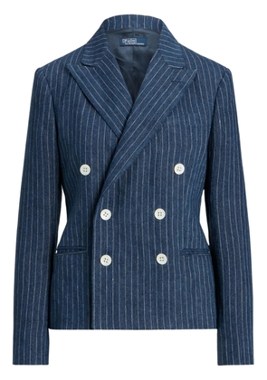 Polo Ralph Lauren pinstripe-pattern long-sleeve blazer - Blue