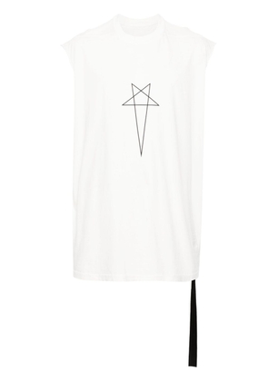 Rick Owens DRKSHDW Pentagram-print cotton tank top - White