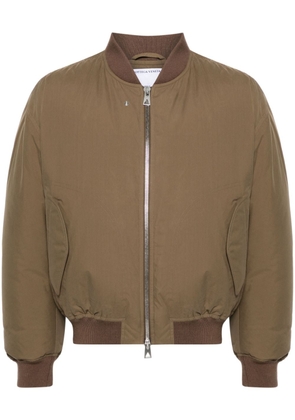 Bottega Veneta zip-up cotton bomber jacket - Brown