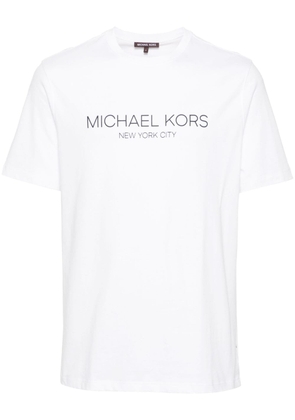 Michael Kors raised-logo cotton T-shirt - White