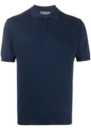 Corneliani plain polo shirt - Blue