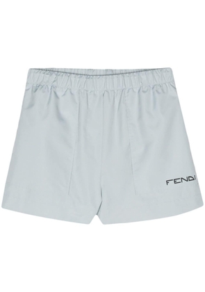 FENDI elasticated-waistband shorts - Blue
