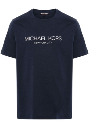 Michael Kors logo-embossed cotton T-shirt - Blue