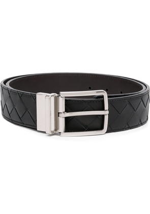 Bottega Veneta Intrecciato leather belt - Black