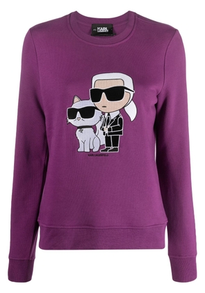 Karl Lagerfeld Ikonik 2.0 cotton sweatshirt - Purple
