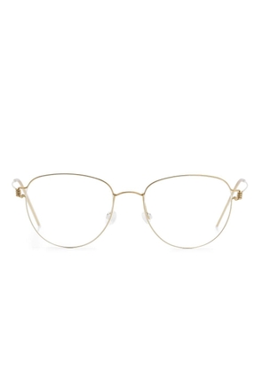 Lindberg round-frame glasses - Gold