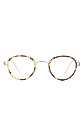 Lindberg Jackie round-frame glasses - Brown