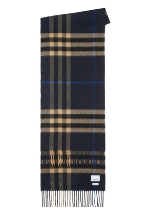 Burberry Check cashmere scarf - Blue