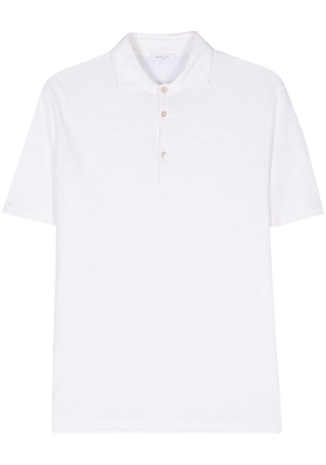 Boglioli fine-knit polo shirt - White