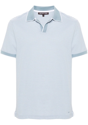 Michael Kors striped cotton polo shirt - Blue