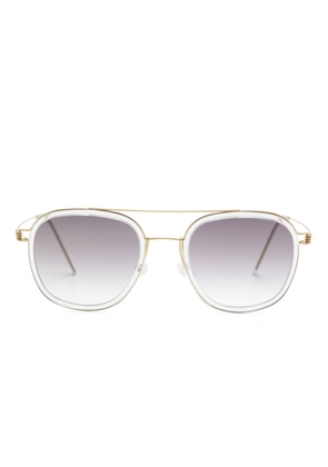 Lindberg pilot-frame sunglasses - Gold