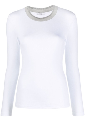 Peserico round-neck long-sleeve jumper - White