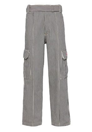 Kenzo straight-cut striped army jeans - Blue
