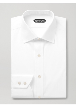 TOM FORD - White Slim-Fit Cutaway-Collar Cotton-Poplin Shirt - Men - White - EU 38