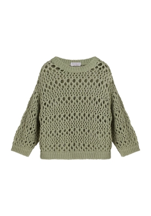 Brunello Cucinelli Kids Cotton Cable-Knit Sweater (4-12 Years)