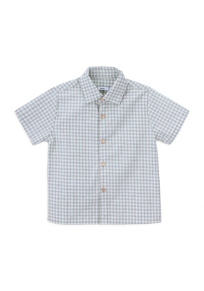 Knot Cotton Gingham Theo Shirt (4-12 Years)