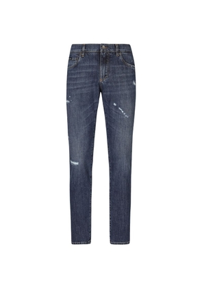 Dolce & Gabbana Slim-Fit Distressed Jeans