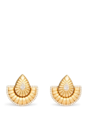 L'Atelier Nawbar Yellow Gold And Diamond Bond Street Earrings