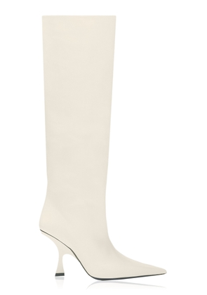 The Attico - Ester Leather Knee Boots - Ivory - IT 38 - Moda Operandi