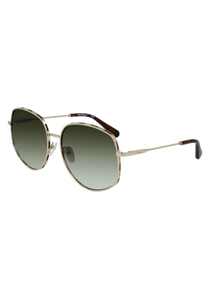 Salvatore Ferragamo Green Gradient Oval Ladies Sunglasses SF277S 723 61