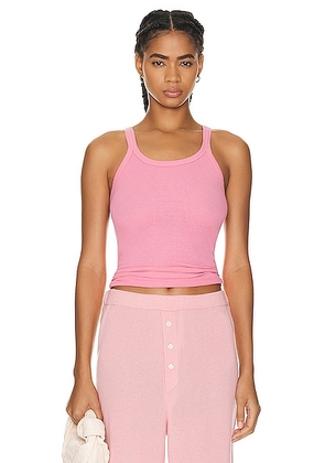 RE/DONE x Hanes Ribbed Tank in Sakura - Pink. Size M (also in ).