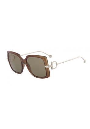 Salvatore Ferragamo Brown Square Ladies Sunglasses SF913S 210 55