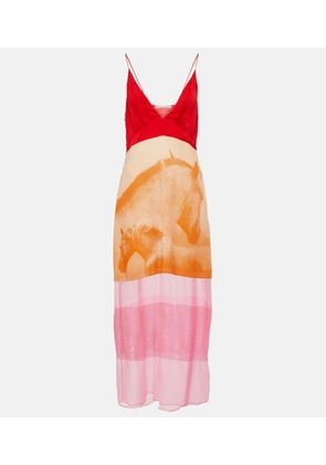 Stella McCartney Sequined silk midi dress