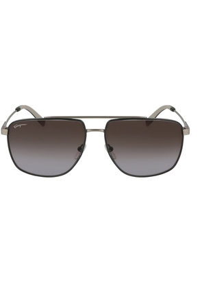 Salvatore Ferragamo Grey Gradient Navigator Mens Sunglasses SF239S 758 60
