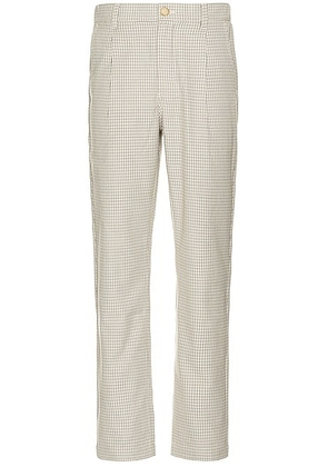SATURDAYS NYC Dean Houndstooth Trouser in Bungee - Grey. Size 32 (also in 36).