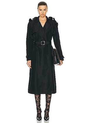 chanel Chanel Trench Coat in Black - Black. Size 46 (also in ).