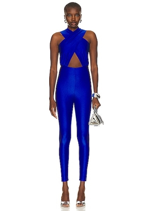 The Andamane Hola Halterneck Jumpsuit in Electric Blue - Royal. Size L (also in M).
