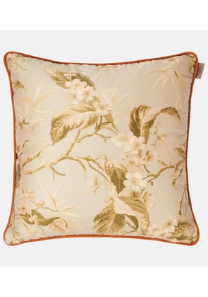 Etro Floral embroidered cotton satin cushion
