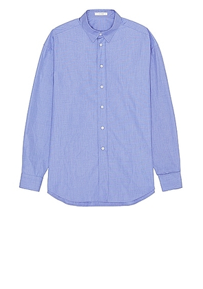 The Row Miller Shirt in Oxford Blue - Pink. Size L (also in M, XL).