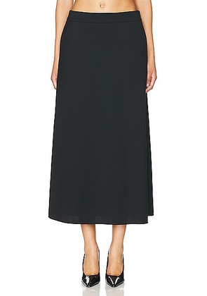 WARDROBE.NYC A Line Midi Skirt in Black - Black. Size M (also in L, S, XS, XXS).
