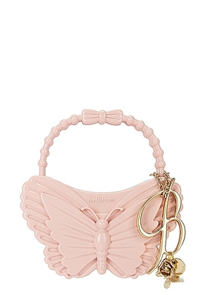 Blumarine Butterfly Top Handle Bag in Pale Rose - Blush. Size all.