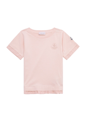 Moncler Kids Logo-embroidered Cotton T-shirt (4-14 Years) - Pink - 4A (4 Years)