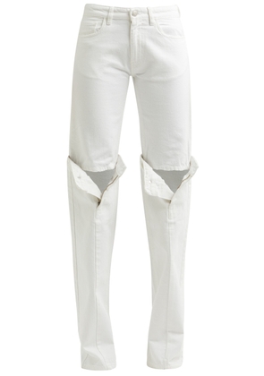 Coperni Open-knee Straight-leg Jeans - White - M (UK12 / M)