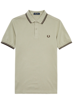 Fred Perry Logo-embroidered Piqué Cotton Polo Shirt - Taupe - M